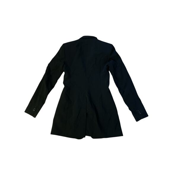 Women 0 Theory Marcela Urban Wool Black Blazer Jacket Coat Suit Work Career - Picture 3 of 5